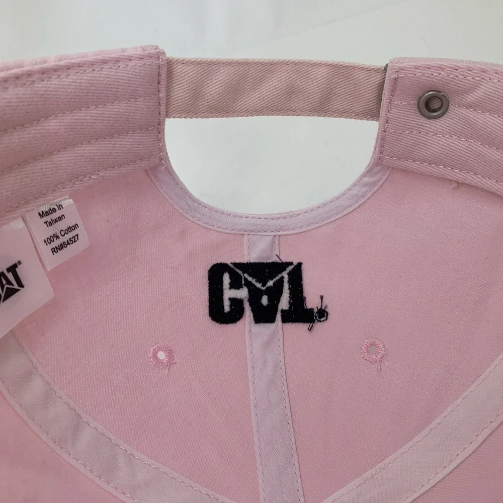 Caterpillar Pink Hat CAT Adjustable Strapback Cotton Baseball Cap